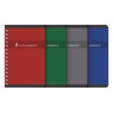 Carnet Conquerant 9x14cm petits carreaux 5mm 180 pages reliure spirale couverture carte recyclée coloris assortis