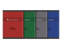 Répertoire Conquerant a4 petits carreaux 5mm 180 pages reliure spirale couverture carte couchée coloris assortis