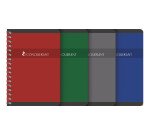 Carnet Conquerant a6 petits carreaux 5mm 180 pages reliure spirale couverture carte recyclée coloris assortis