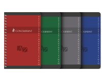 Répertoire Conquerant 11x17cm petits carreaux 5mm 100 pages reliure spirale couverture carte recyclée coloris assortis