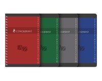 Répertoire Conquerant 11x17cm petits carreaux 5mm 180 pages reliure spirale couverture carte recyclée coloris assortis