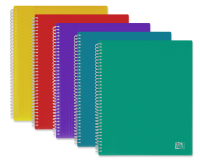 Protège-documents à spirale Oxford school life a4 120 vues / 60 pochettes couverture polypro coloris toniques