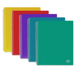 Protège-documents à spirale Oxford School Life A4 120 vues / 60 pochettes couverture polypro coloris toniques