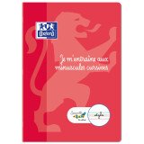 Cahier entrainement ecriture cursive Oxford serpodile agrafe 210x297 32p gs-cp bleu