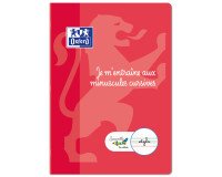 Cahier entrainement ecriture cursive Oxford serpodile agrafe 210x297 32p gs-cp bleu