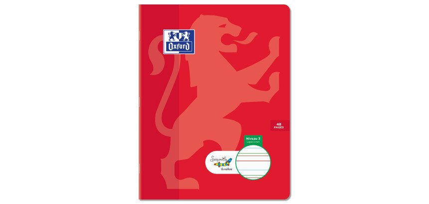 Cahier Oxford Serpodile Agrafe 170X220 48P Ligne 3Mm Niveau3 Bleu Ciel