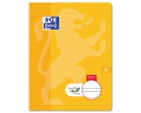 Cahier Oxford serpodile agrafe 170x220 48p ligne 7mm niveau1 orange