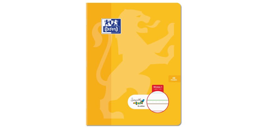 Cahier Oxford Serpodile Agrafe 170X220 48P Ligne 7Mm Niveau1 Orange