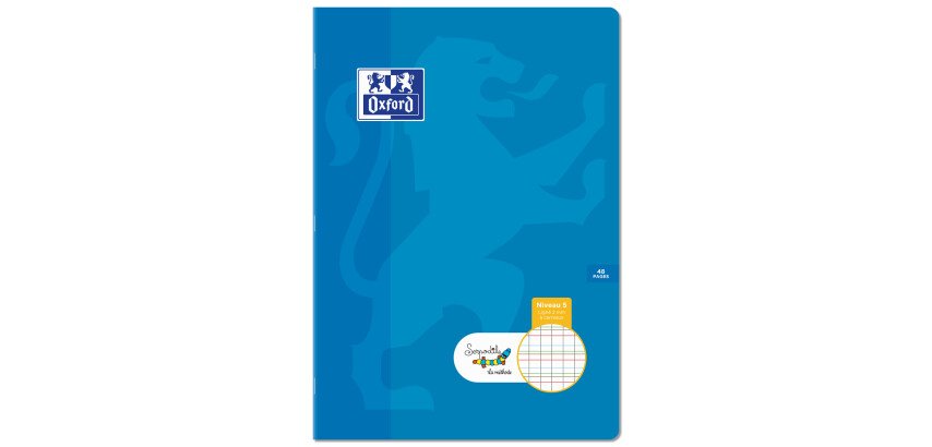 Cahier Oxford Serpodile Agrafe 210X297 48P Seyes Ligne 2Mm Niveau5 Marron