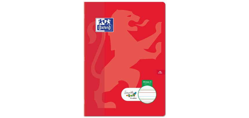 Cahier Oxford Serpodile Agrafe 210X297 48P Ligne 3Mm Niveau3 Bleu Ciel