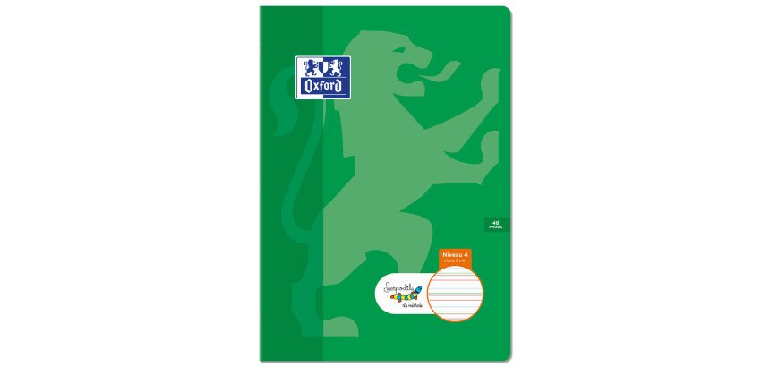Cahier Oxford Serpodile Agrafe 210X297 48P Ligne 2Mm Niveau4 Turquoise