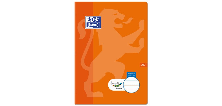 Cahier Oxford Serpodile Agrafe 210X297 48P Ligne 5Mm Niveau2 Vert