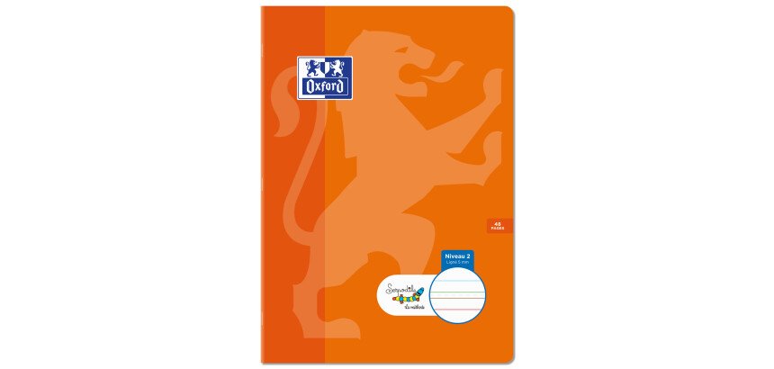 Cahier Oxford Serpodile Agrafe 210X297 48P Ligne 5Mm Niveau2 Vert