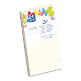 Lot de 20 enveloppes Oxford 110x220  beige auto adhesive beige