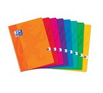 Cahier Oxford Color Life 24x32cm petits carreaux 5mm margés 140 pages agrafées couverture carte coloris assortis