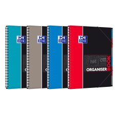 Cahier spirale Oxford Etudiants Organiserbook A4+ 24 x 32 cm grands carreaux 160 pages