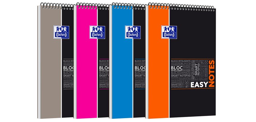 Bloc de oficina espiral Oxford Estudiantes Easynotes 21 x 32,4 cm liso 7mm 160 páginas