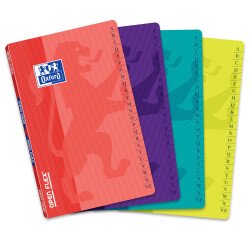 Répertoire Oxford openflex 9x14cm petits carreaux 5mm 96 pages agrafées couverture polypro coloris assortis