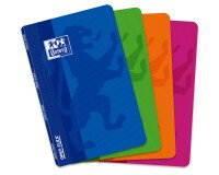 Carnet Oxford openflex 11x17cm petits carreaux 5mm 96 pages agrafées couverture polypro coloris assortis