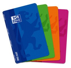 Carnet Oxford OpenFlex 11x17cm petits carreaux 5mm 96 pages agrafées couverture polypro coloris assortis