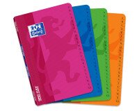 Répertoire Oxford openflex 11x17cm petits carreaux 5mm 96 pages agrafées couverture polypro coloris assortis