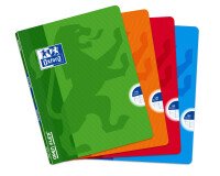 Cahier Oxford openflex 17x22 grands carreaux seyès 140 pages agrafées couverture polypro coloris assortis