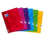 Cahier Oxford openflex 24x32cm grands carreaux seyès 140 pages agrafées couverture polypro coloris assortis