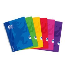 Cahier Oxford openflex 1a4 grands carreaux seyès 100 pages reliure spirale couverture polypro coloris assortis