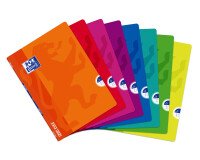Cahier Oxford openflex a4 petits carreaux 5mm margés 96 pages agrafées couverture polypro coloris assortis