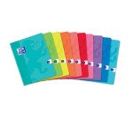Cahier Oxford Color Life 17x22cm grands carreaux Seyès 48 pages agrafées couverture carte coloris assortis