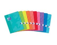 Cahier Oxford color life 17x22cm grands carreaux seyès 48 pages agrafées couverture carte coloris assortis