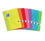 Cahier Oxford Color Life 17x22cm grands carreaux Seyès 140 pages agrafées couverture carte coloris assortis
