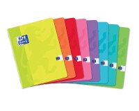 Cahier Oxford color life 17x22cm grands carreaux seyès 140 pages agrafées couverture carte coloris assortis