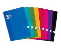 Cahier Oxford color life a4 grands carreaux seyès 140 pages agrafées couverture carte coloris assortis