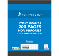 Copies doubles Conquerant 7 non perforees 170x220 film 200p 70g seyes