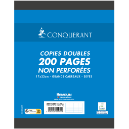 Copies doubles Conquerant 7 non perforees 170x220 film 200p 70g seyes