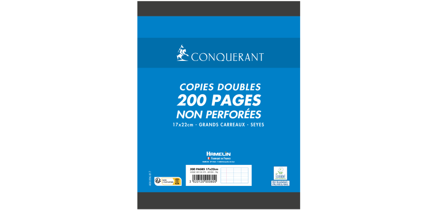 Copies Doubles Conquerant 7 Non Perforees 170X220 Film 200P 70G Seyes