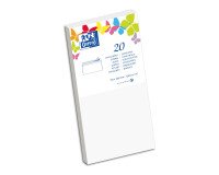 Lot de 20 enveloppes Oxford 110x220  beige auto adhesive blanc