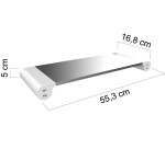 Support écran Unilux study gris métal/blanc