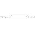 Support écran Unilux study gris métal/blanc