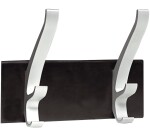 Patère double Unilux cypres gris métal/noir