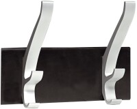 Patère double Unilux cypres gris métal/noir
