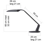 Lampe de bureau led Unilux duo noir prise europe