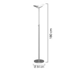 Lampadaire led Unilux zelux gris métal prise europe