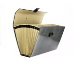 Trieur valisette extensible 16 positions en carton compact pellicule noir