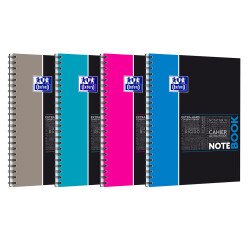 Cuaderno espiral Oxford Estudiantes Notebook A4+ 24 x 32 cm cuadros pequeños 160 páginas