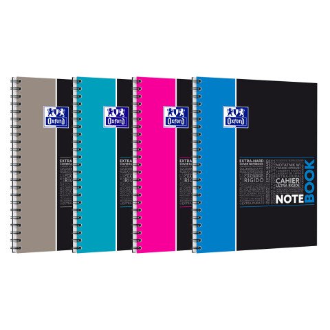 Cuaderno espiral Oxford Estudiantes Notebook A4+ 24 x 32 cm cuadros pequeños 160 páginas