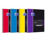 Cahier Oxford Etudiants ProjectBook A4+ grands carreaux Seyès 200 pages reliure spirale couverture polypro coloris assortis
