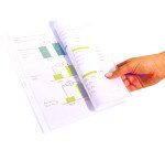 Sachet de 10 pochettes perforées Oxford a3 paysage plié en a4 pvc lisse épaisseur 9/100ème incolore