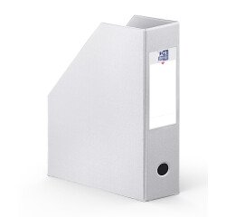 Porte-revues Oxford a4 dos 10cm couverture carte rigide recouverte de pvc blanc